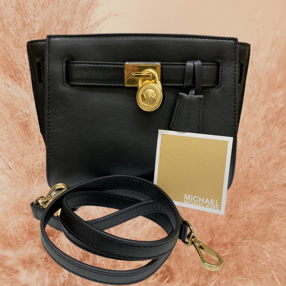 New Michael Kors Hamilton Mini Traveler Leather Satchel Crossbody